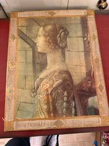 Italian Florentine Ghirlandaio Giovanna Tornabuoni Wall Plaque 17x13