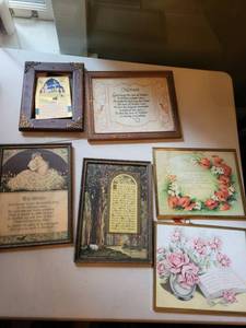 Framed Mother Themed Poem Prints (Lot of 5)