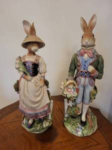 Fitz and Floyd Classics Rabbit Figurines (Lot of 2)