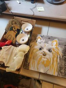 Dog-Themed Pet Decor, Apparel & Bowls Mixed Lot