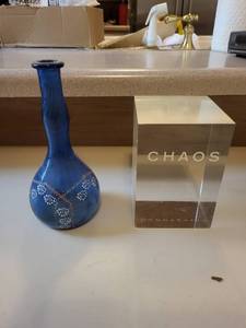 Donna Karan Chaos Fragrance & Blue Decorative Vase Mixed Lot