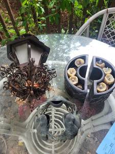 Decorative Metal Candle Holder Mixed Lot of 3