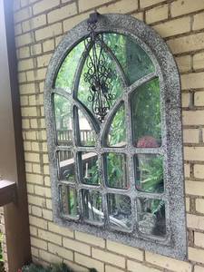 Arched Wall Mirror With Scroll Accent