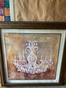 Heather Haynes Framed Chandelier Art Print Wall Decor 38in Square