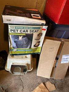 4 Pc Small Dog Pet Travel Set Carrier Car Seats Bed Mixed Condition