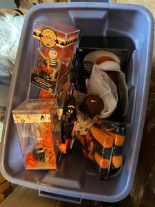 Halloween Decor Lot Dept 56 Glitterville Boxed Figures Plates More