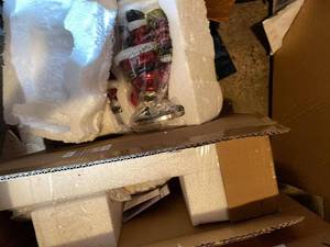 Lot including Kringle Express Holiday Pillar Candle Holder w LED Candle Open Box