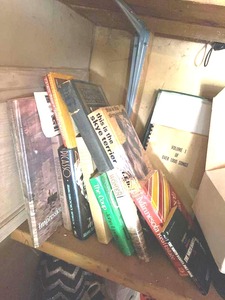 Mixed Hardcover, etc Book Lot w Song Binder Art Dogs Fiction Reference
