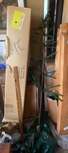 2 artificial trees incl. Rustic Alpine Artificial Christmas Tree on Metal Base Approx. 60 In