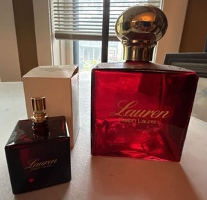 Ralph Lauren Lauren Perfume Bottle Pair Large Factice  Spray Read