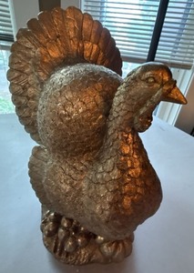 Martha Stewart 12in Gilded Golden Turkey Figurine w Box Very Good