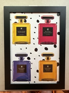 Chanel Themed Framed Perfume Bottle Quote Wall Art Print 12 x 18