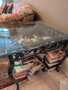 Grapevine Iron and Glass Coffee Table - Table Only