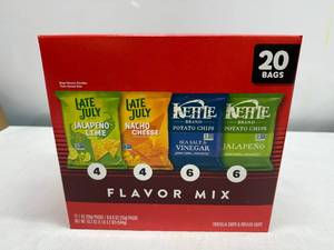 SSS. 20 Bags Flavor Mix Chips-Kettle & Late July