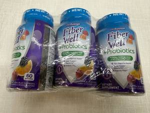 MM1. 3x 60 Gummies Fiber Well  Probiotics-112030