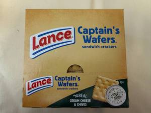 6x Lance Captains Wafers Sandwich Crackers-Sour Cream & Chive
