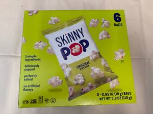 3x 6 bags Skinny Pop Original Popcorn