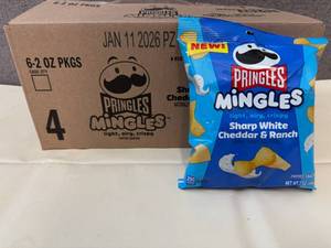 6x 2ox pkgs Pringle Mingles-Sharp White Cheddar & Ranch