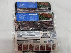CC. 3x 12oz Black Forest Seasoned Thick Cut Bacon