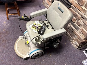 This item is a Hoveround MPV5 electric power wheelchair, designed for indoor and outdoor mobility.