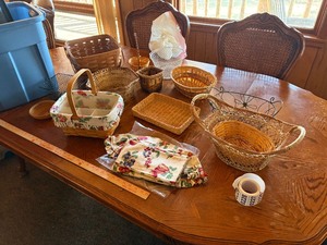 Assortment of wicker baskets