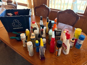 Lot of cleaning supplies
