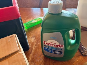 Cleaning supplies and toiletries