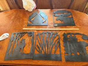 Metal outdoor scenery signs