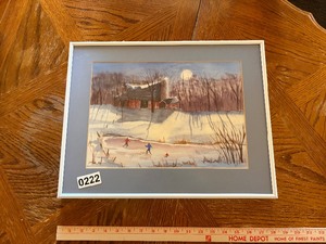 Winter scene artwork.
