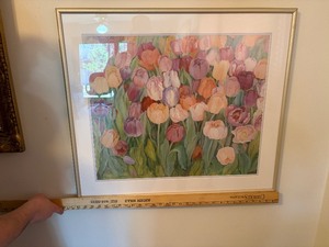 Signed flower artwork