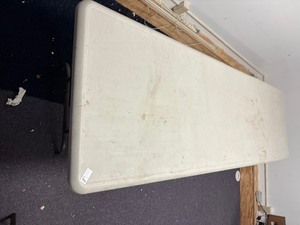 8 Plastic white folding table