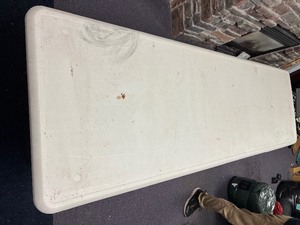 8 Plastic white folding table