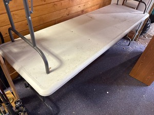 8 Plastic white folding table