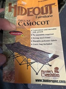 Hideout camo cot
