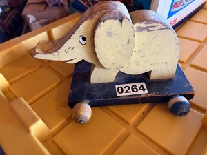 Hand carved vintage elephant toy