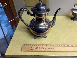 Silverplate Teapot & Condiment set
