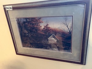 Rustic cabin print