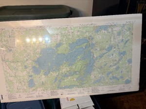 Whitefish chain lake map print.