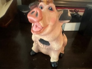 Door greeter pig.