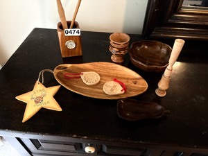 Eclectic Hand carved wooden pieces