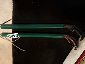 Pair of turkey claw back scratchers