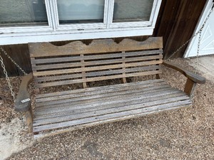 Outdoor hanging bench