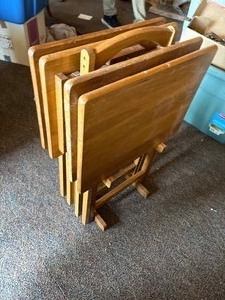 Tv dinner stand tables with storage stand