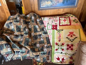 Pair of high quality, hand made quilts
