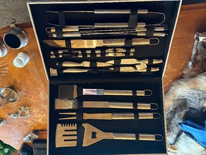 New grill set in case