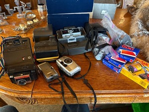 Lot of various cameras