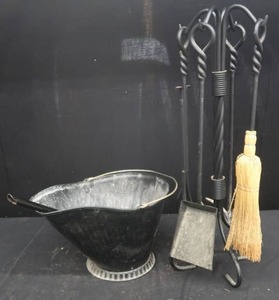 MINUTEMAN TWISTED ROPE FIREPLACE 4 PIECE TOOL SET