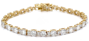 NEW! Sparkling 9 Carat Diamond Tennis Bracelet in 14k Yellow Gold; $10,599 Retail *VIDEO*