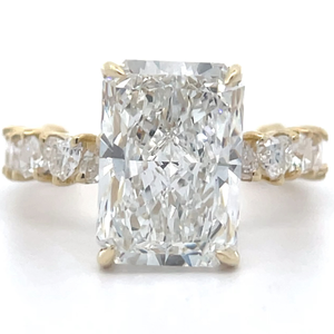 6.50 Carat Diamond Radiant & Heart Hidden Halo Ring in 14K Yellow Gold; $8,750 Retail *VIDEO*