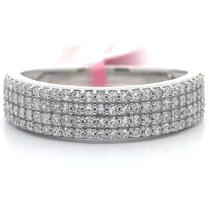 NEW 0.50 Carat Pav Diamond Four Row Band VIDEO